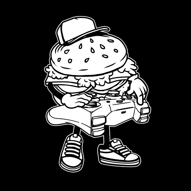 Gamer Gaming Burger Gaming Controller