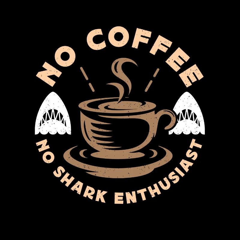 Requin Enthousiaste Pas de café Apnée Amateur de café