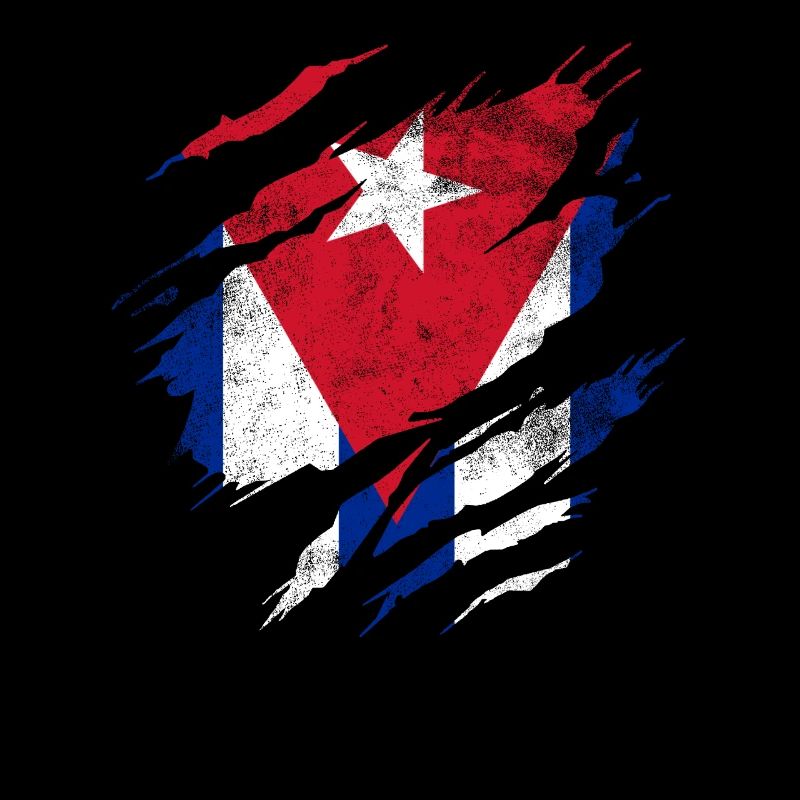 Cuba déchiré drapeau