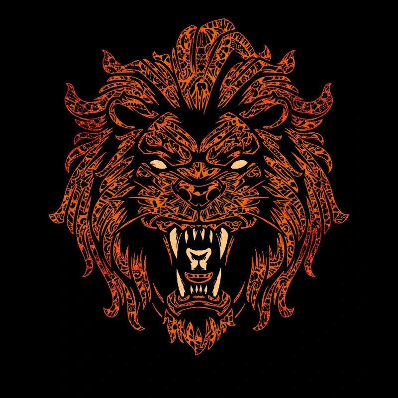 Tatouage tribal de lion