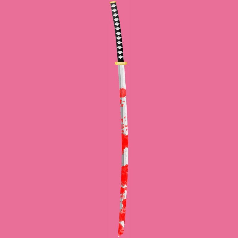 Épée de samouraï sanglante