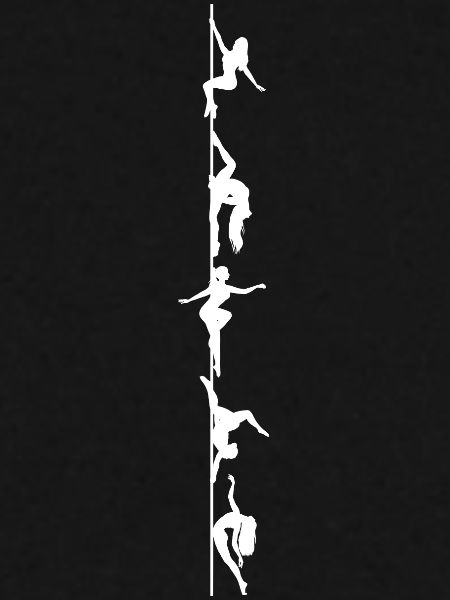 Pole dance Silhoutten white