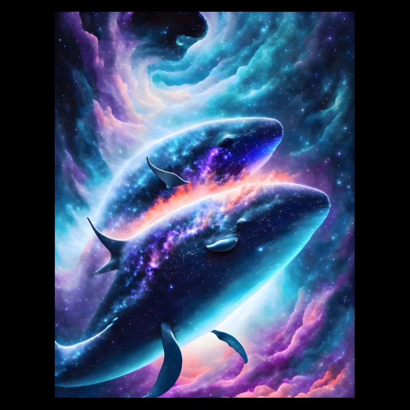 Baleines divines dans la nébuleuse de l’étoile cosmique