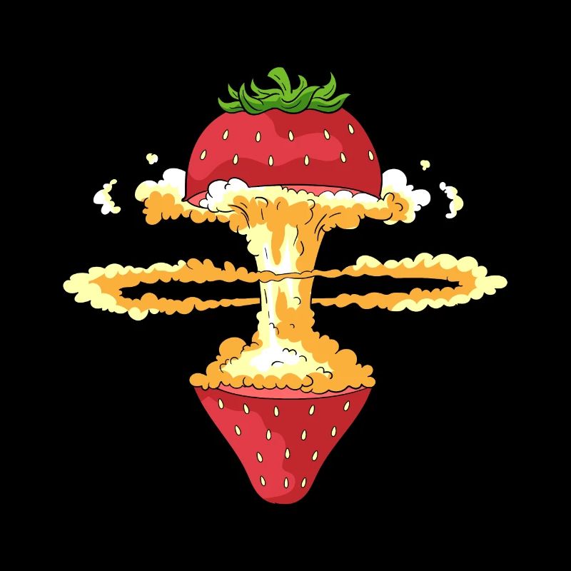 Explodierende Erdbeere