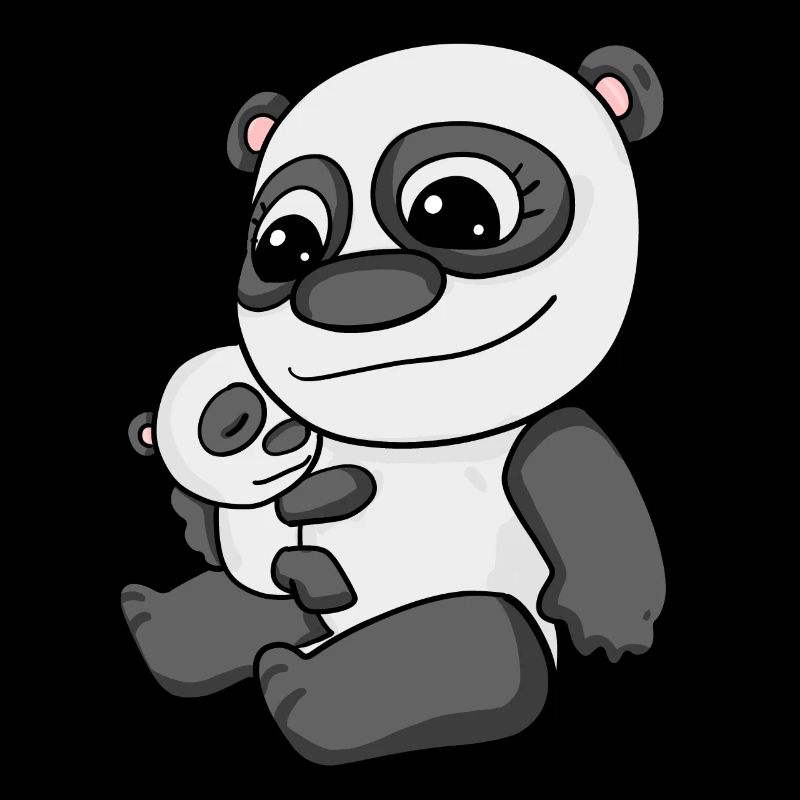 Panda avec bébé - Panda avec enfant