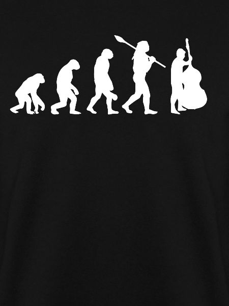 Evolution des Kontrabassisten