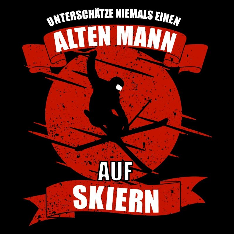 Skifahren alter mann
