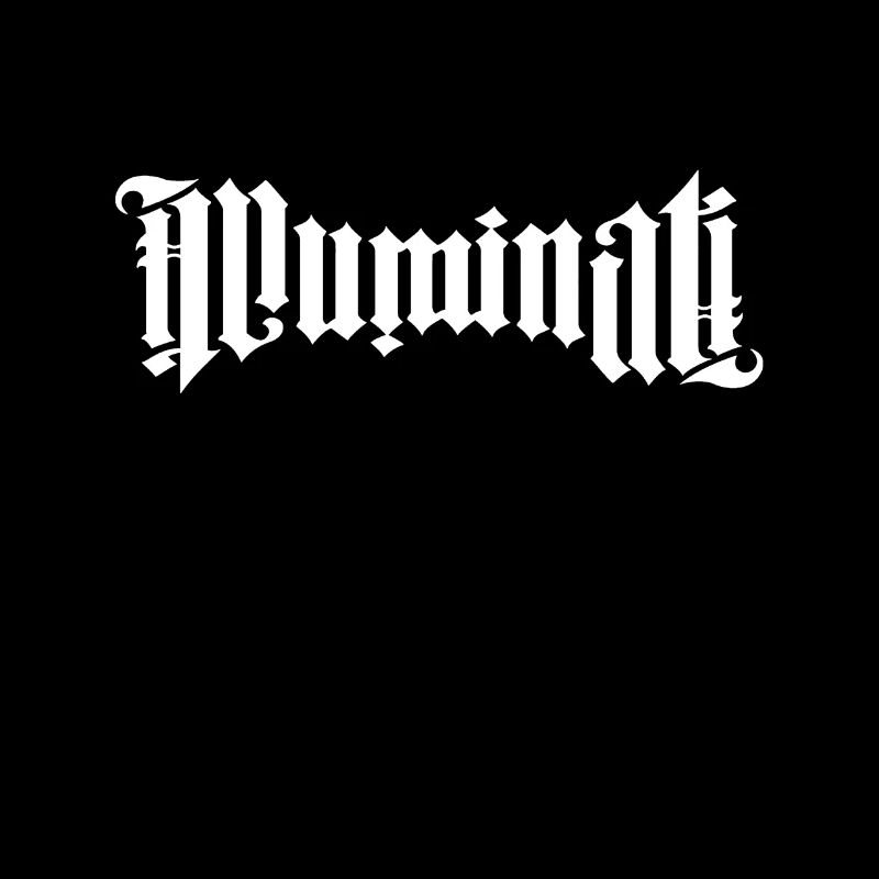 Illuminati Schriftzug Motiv Black