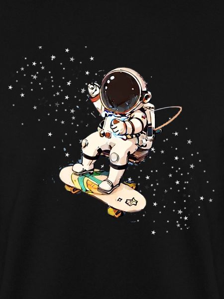 astronaut,skateboard,sterne,skater,comic,illu