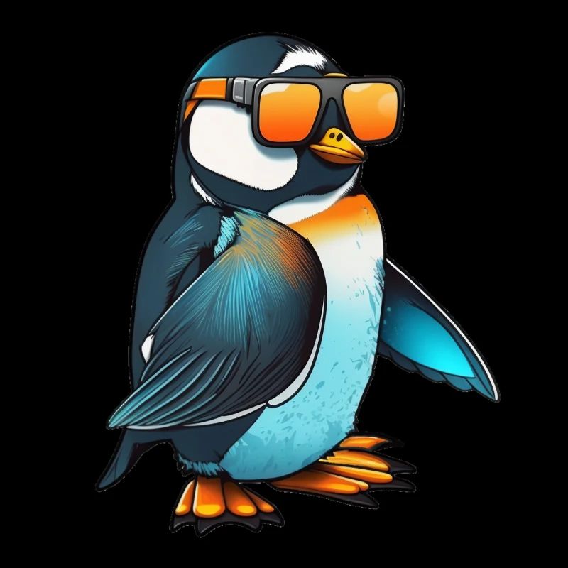 Cooler Pinguin mit Sonnenbrille