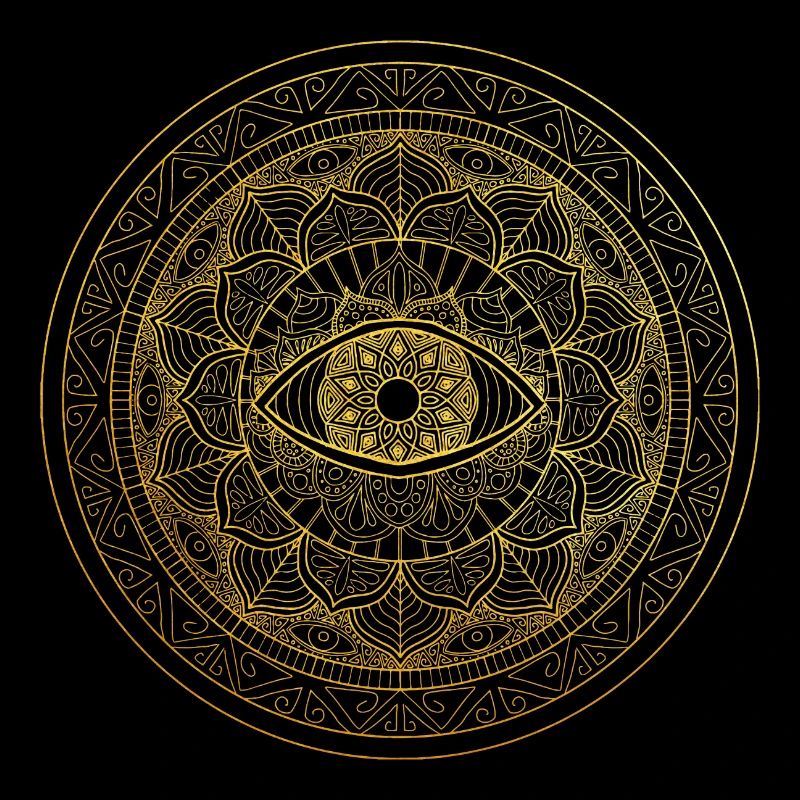 Hand Drawn Ornate Mandala Third Eye