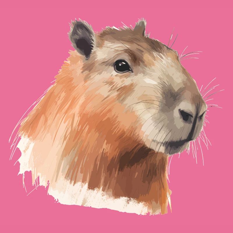 Capybara Bild gemalt