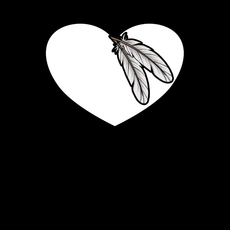 Native American heart. Indigenous Ame