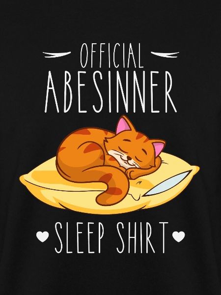 Schlafshirt: Schlafende Abesinner Katze