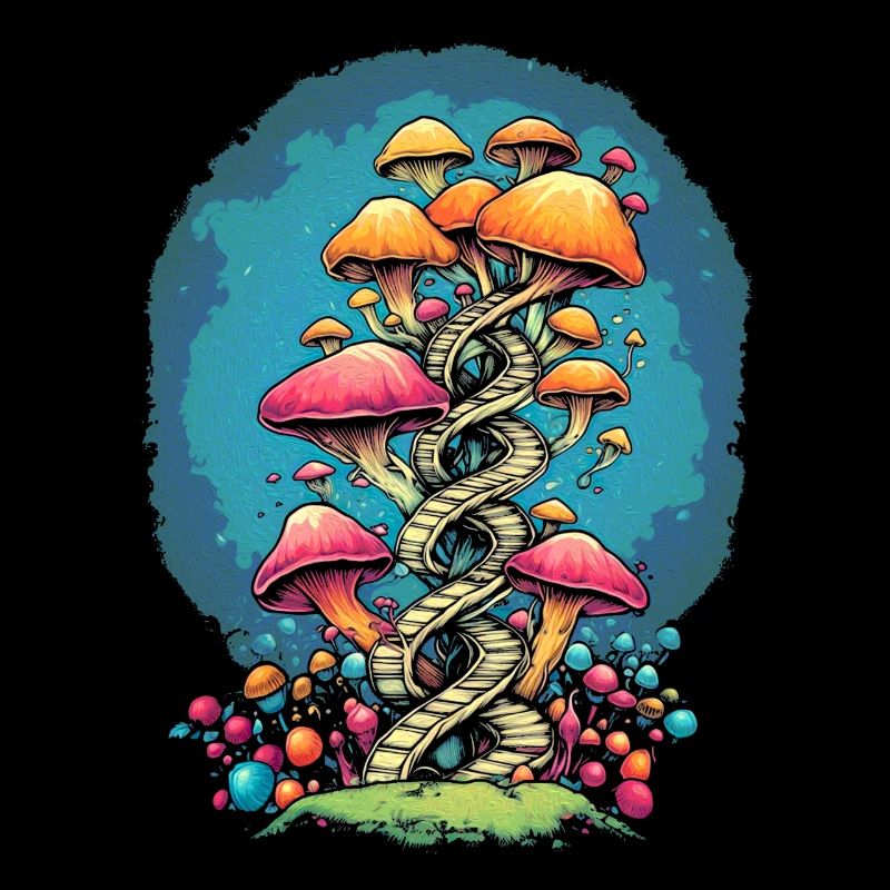 Champignon coloré ADN mycélium cultivateur