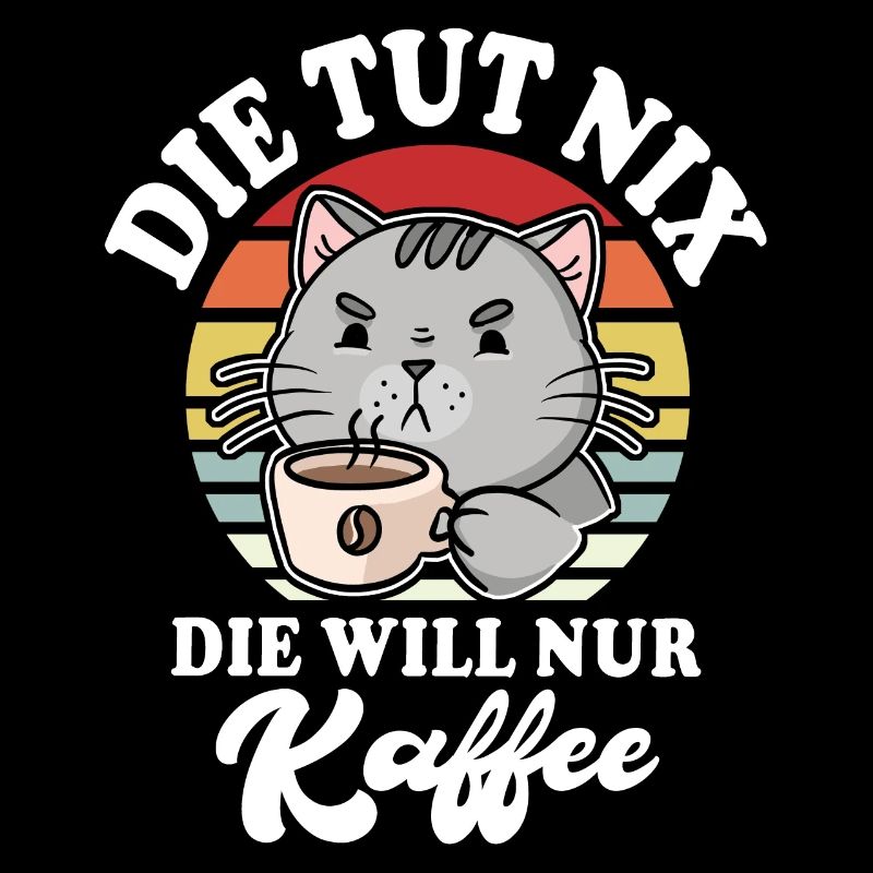 Katze Kaffee Sprüche mit Katzen