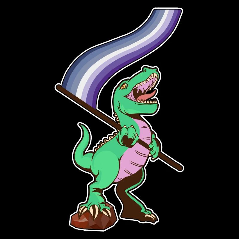 LGBTQ-Flagge - Dinosaurier-Butch-Lesbe