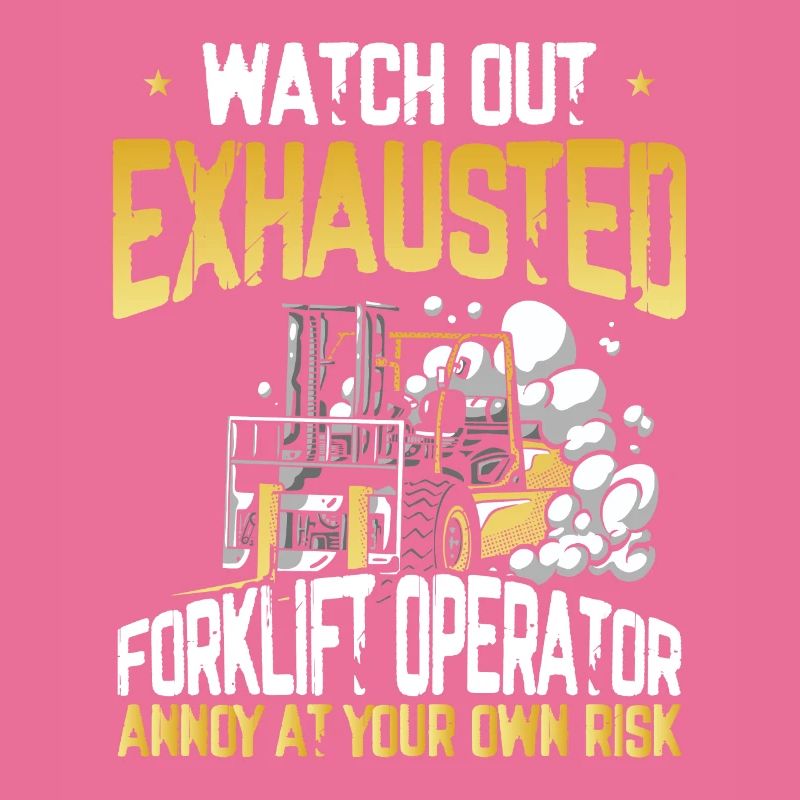 Exhausted Forklift Operator Lustiger Gabelstapler