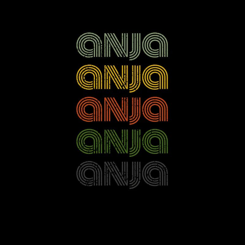 70s Retro Name Vintage Personalizing Anja