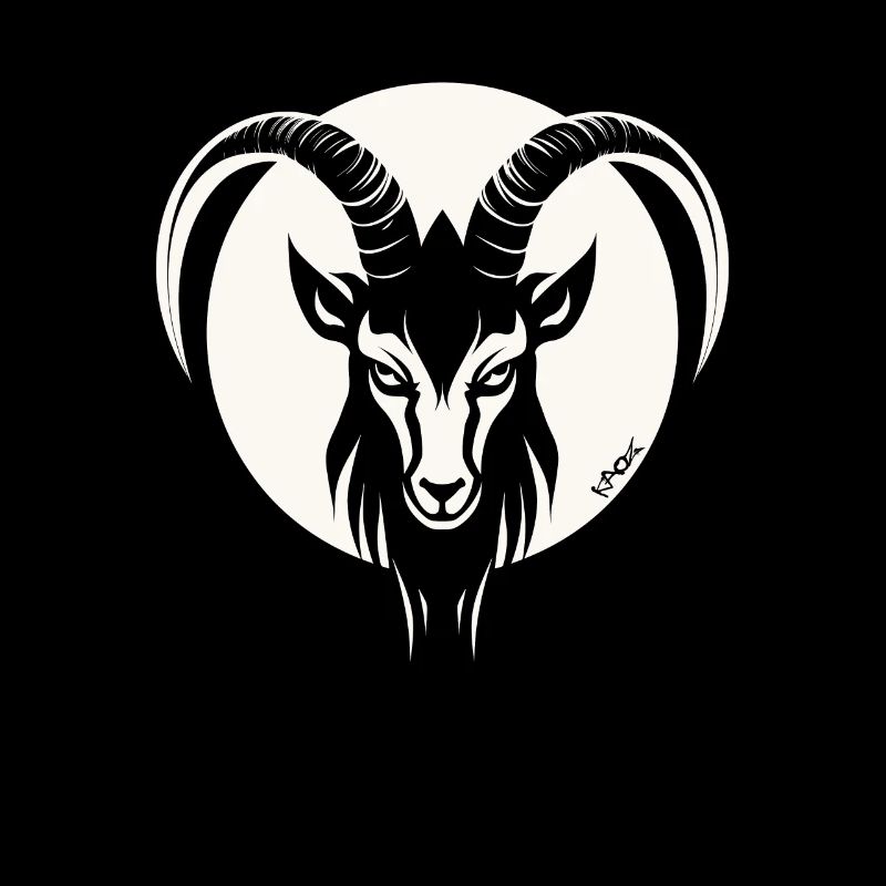 Le motif d’un bouc, d’un bouc