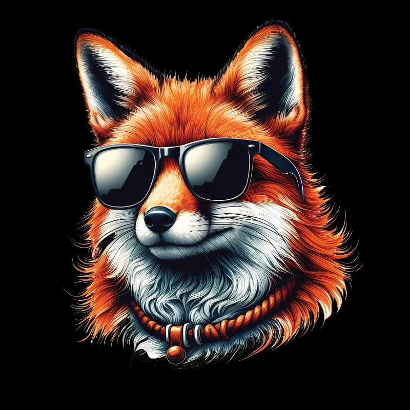 Fuchs Mit Sonnenbrille, Digitale Kunst, Wildtier