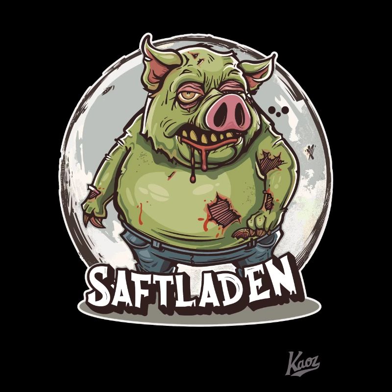 Le cochon zombie dans le magasin de jus