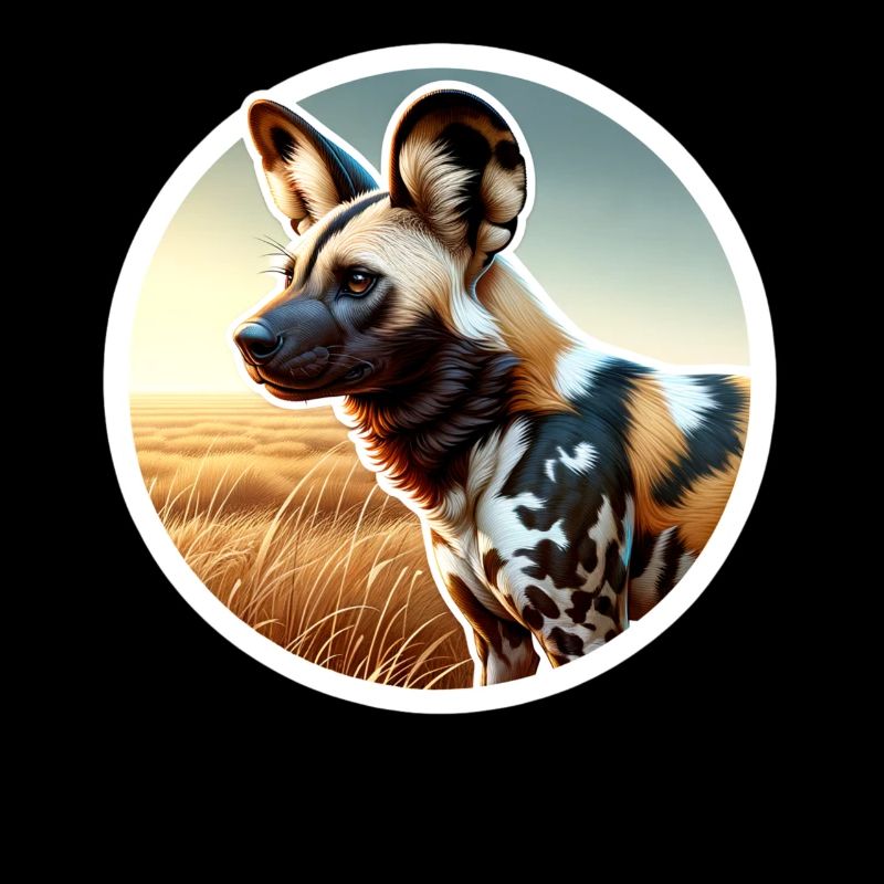 Chien de chasse peint