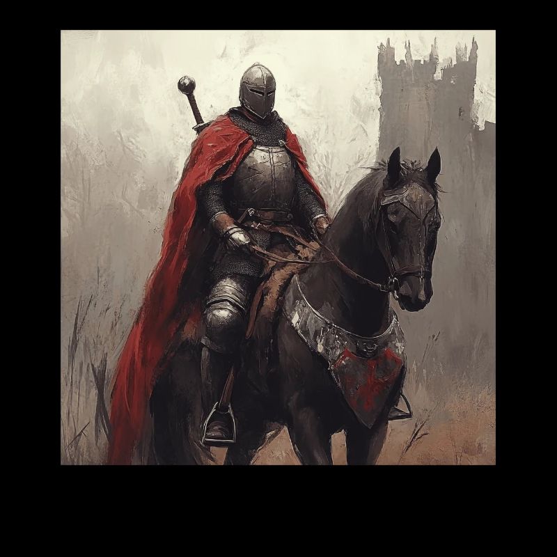 Ritter auf Pferd