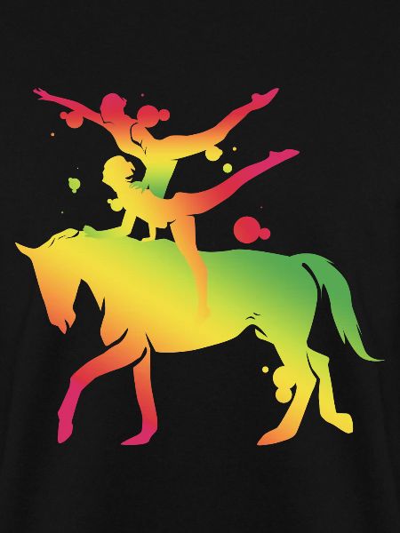 Vaulting team horse