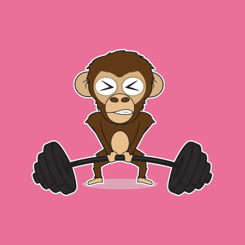 Monkey barbell gym gift