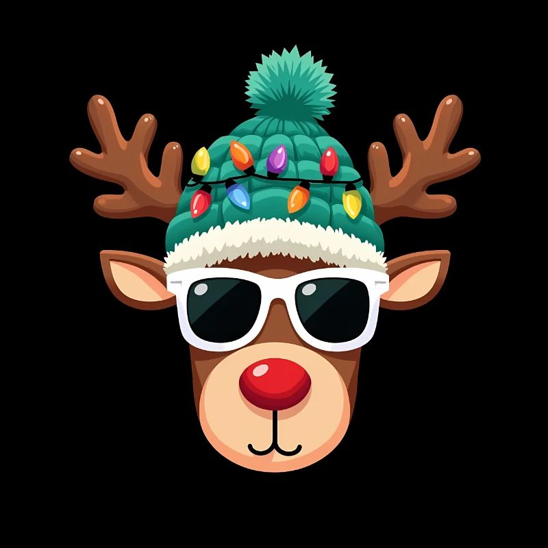 Weihnachts Rentier mit roter Nase