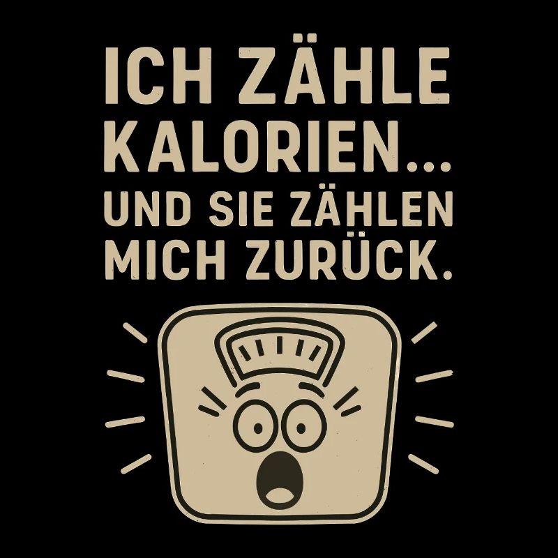 Kalorienzähler Waage Spruchshirt