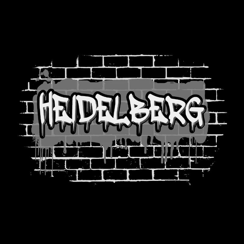 Heidelberg Graffiti mit Mauerhintergrund