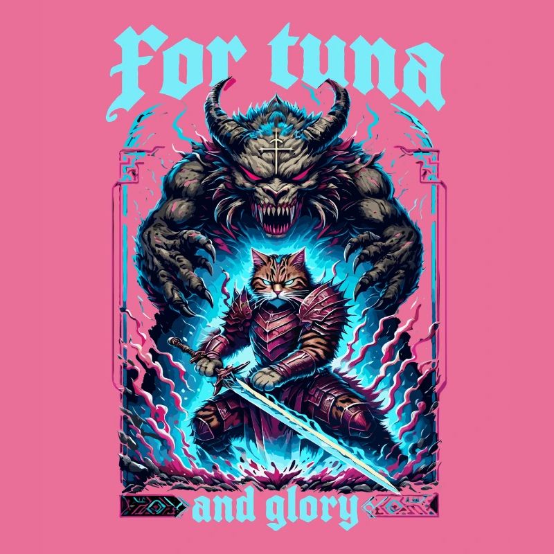 Médiéval chat thon oeuvre Glory Glory