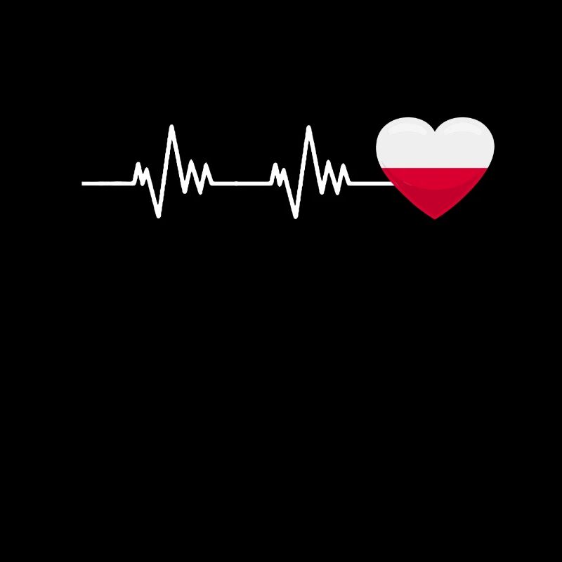 Drapeau drapeau coeur Pologne