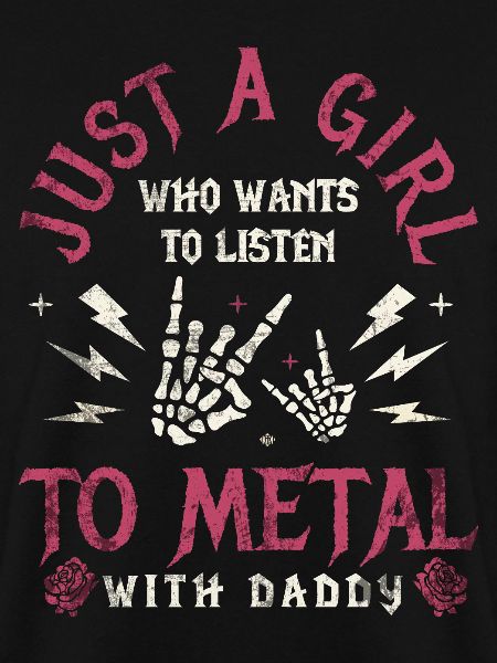 Metal-Baby-Mädchen mit Daddy-Rock-Familie