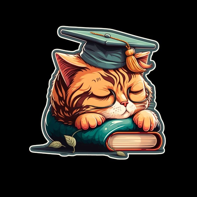 Diplôme Sleeping Cat Uni Master Bachelor