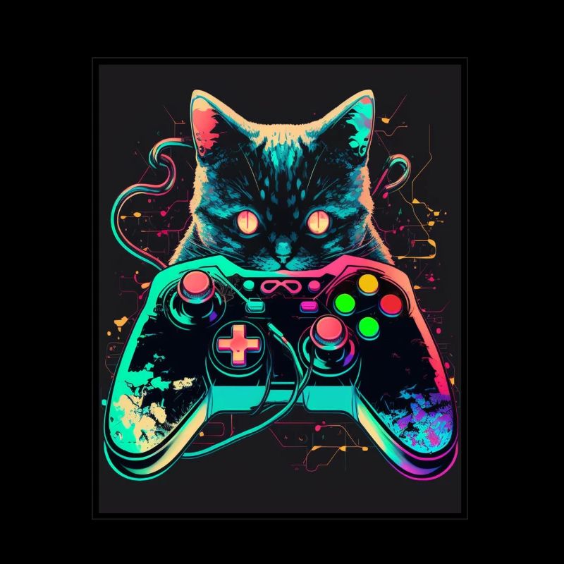 Cats and Gaming Cat Kitten Controller Gaming