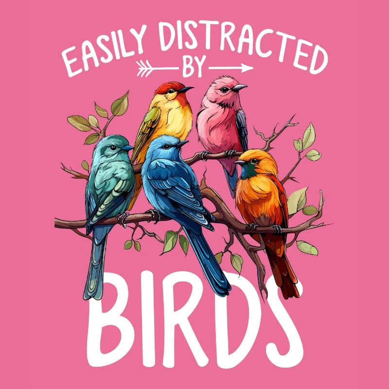 Facilement distrait par les oiseaux Oiseau drôle d’observation des oiseaux