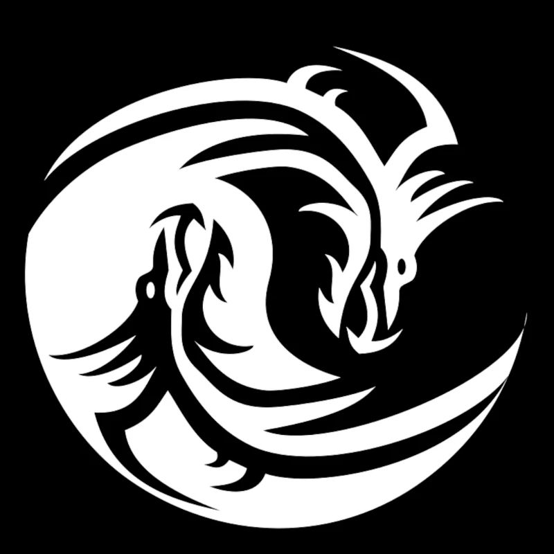 Jing und Jang Drachen