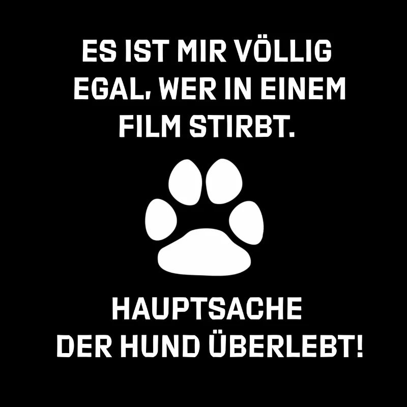 Hunde Spruch Schriftzug Pfote Geschenkidee