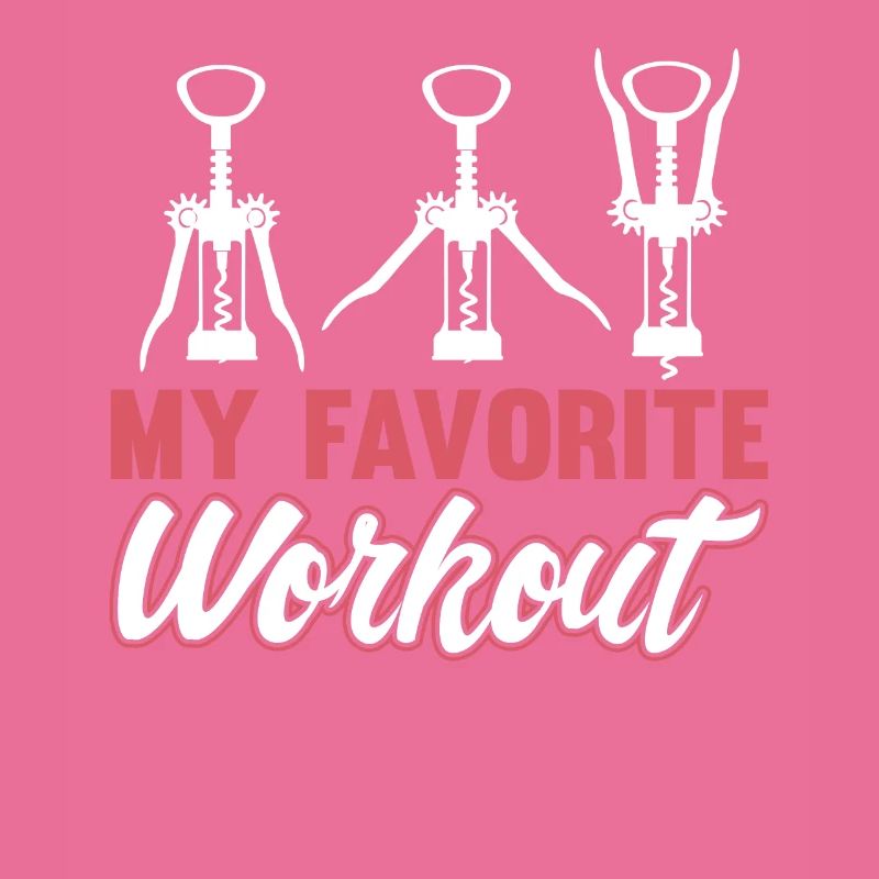 Wine Workout Corkscrew Red Wine White Wine Funny