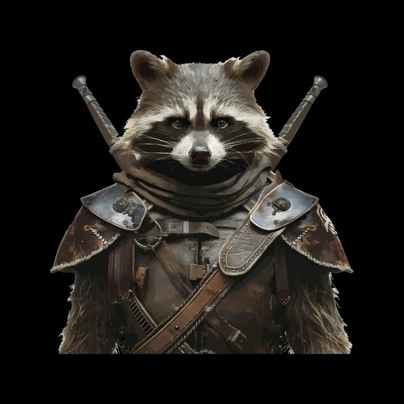Waschbär Ritter Mittelalter