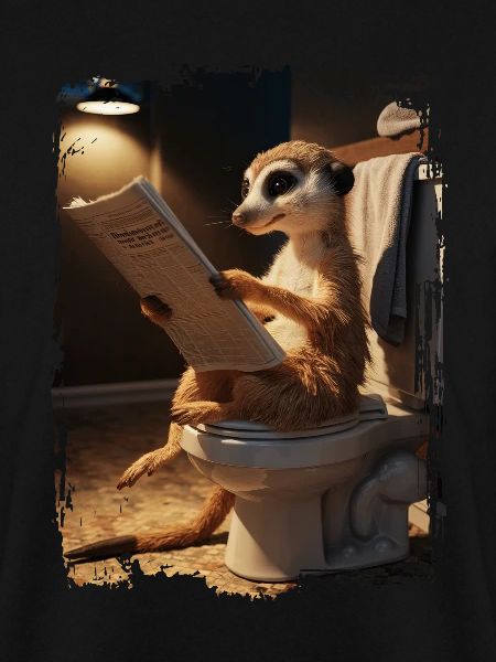 Erdmännchen-Toilette Geschenk