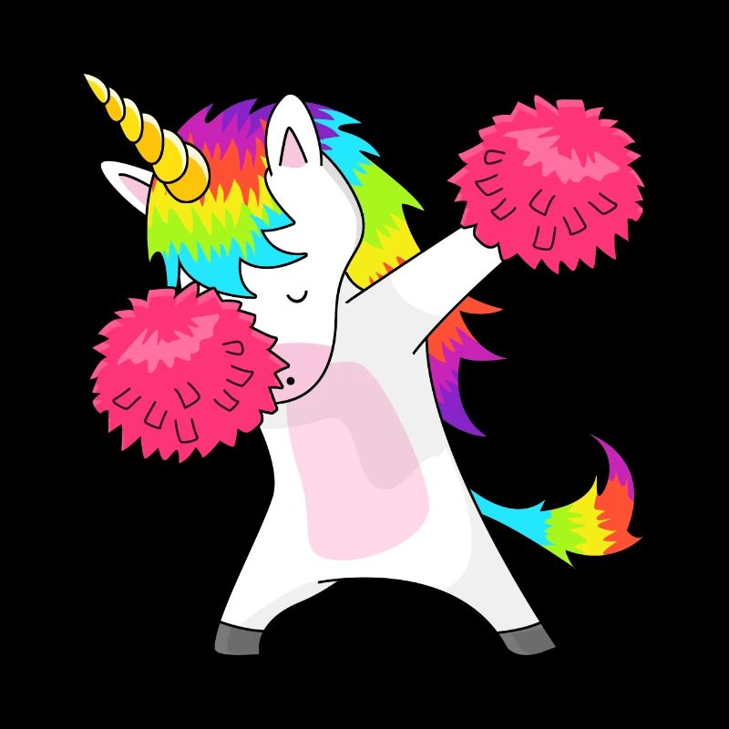 Tamponner cheerleader licorne