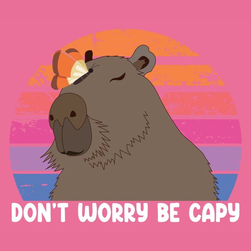 Ne vous inquiétez pas, soyez capybara mignon