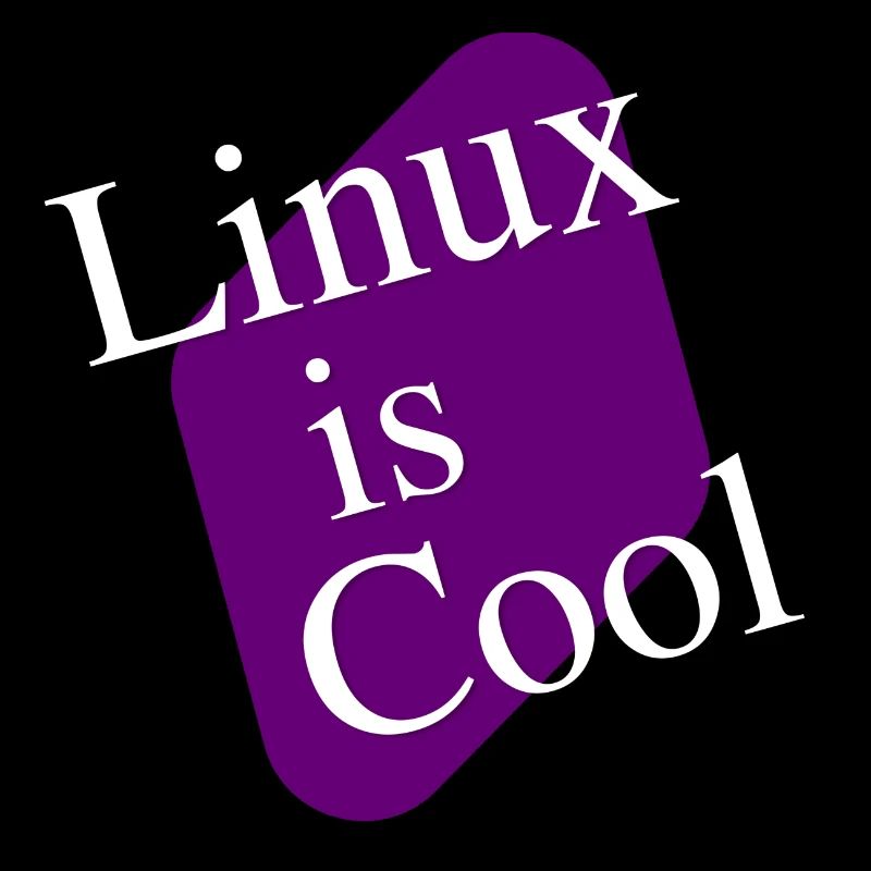 Linux is cool - lettering for computer fans