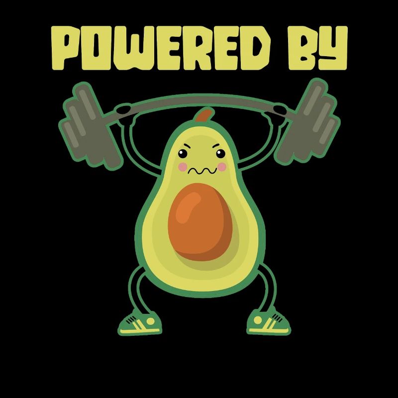 Powered By Avocado - Gym Training Workout Vegan