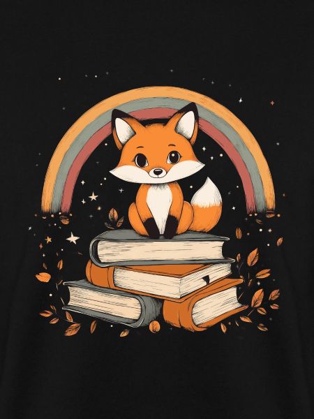 Süßer Fuchs mit Bücher