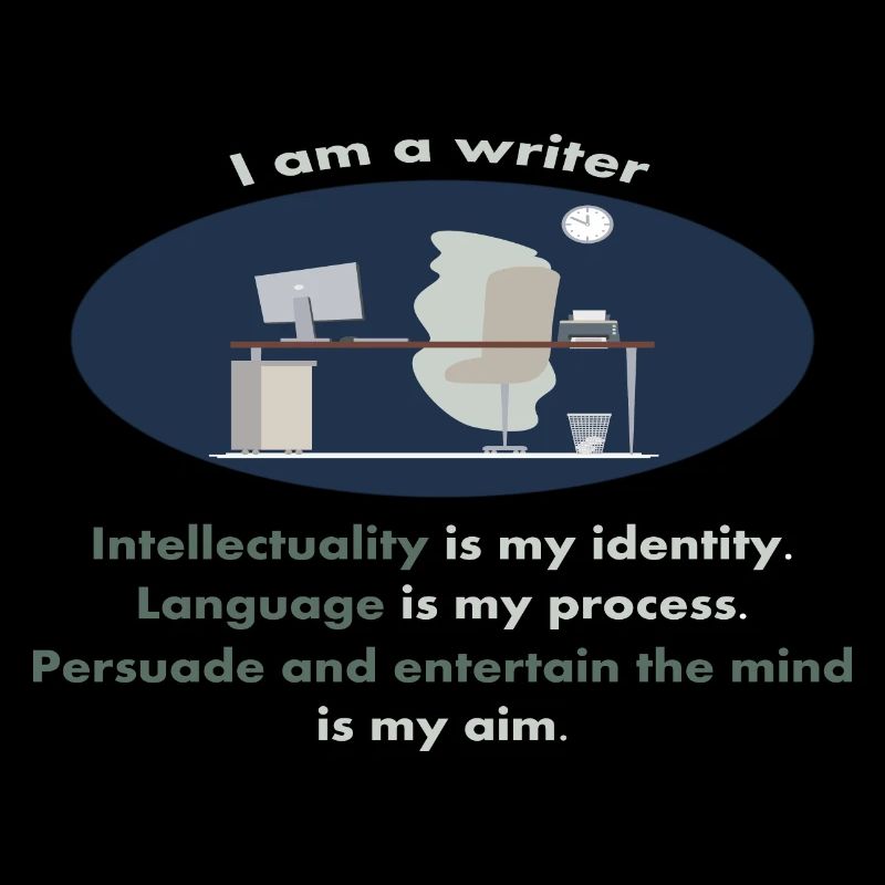 Ich bin ein Schriftsteller | Originelles typografisches Design
